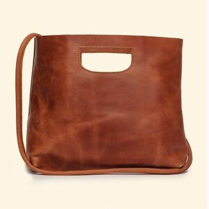 Able Brown Leather Tote Bag